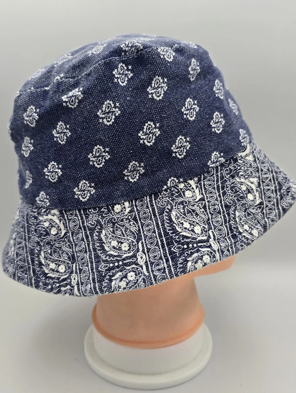 Unbranded Blue Paisley Bandana Bucket Hat